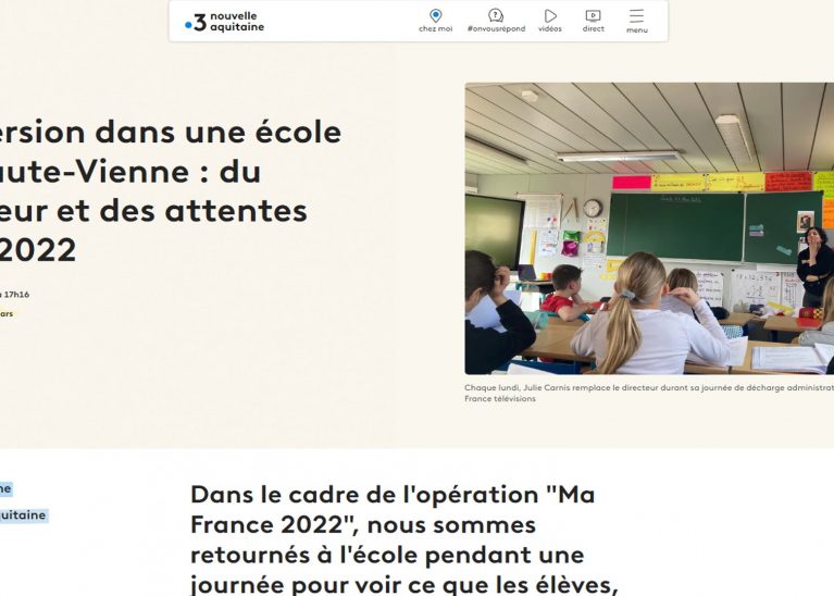 France 3 Nouvelle-Aquitaine à l’école de Saint-Just