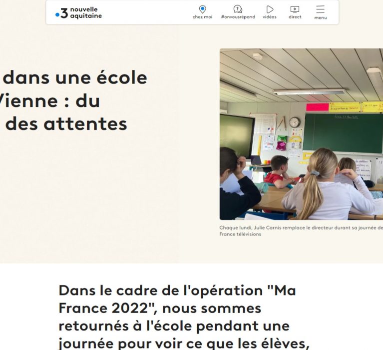 France 3 Nouvelle-Aquitaine à l’école de Saint-Just