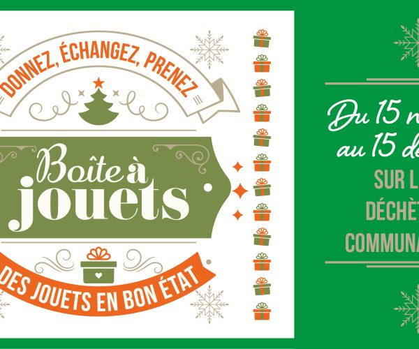 Boîte à jouets dans les 11 déchèteries communautaires