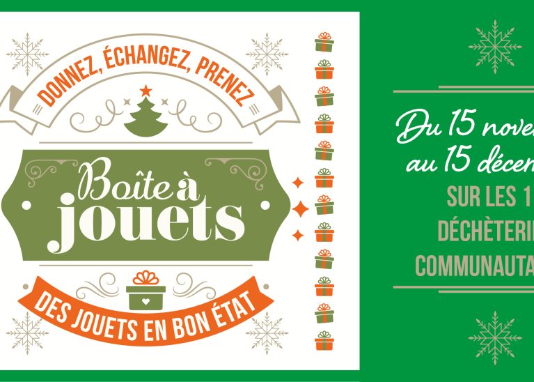 Boîte à jouets dans les 11 déchèteries communautaires