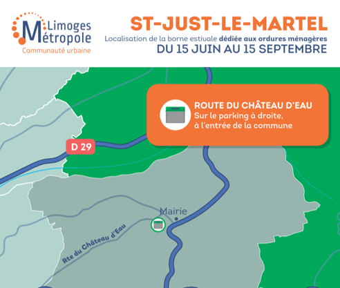 Installation d&rsquo;une borne estivale dédiée aux ordures ménagères